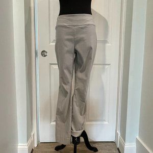 Gray straight leg dress pants